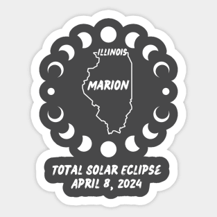 Illinois Total Solar Eclipse 2024 Sticker